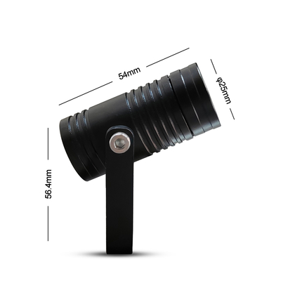 Đèn chiếu tường cảnh quan ngoài trời 1W IP65 DC24V Đèn chiếu điểm sân vườn với thiết kế thời trang