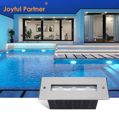 SS316L Đèn dưới nước Đèn hồ bơi tuyến tính Đèn LED trắng ấm Đèn dưới lòng đất