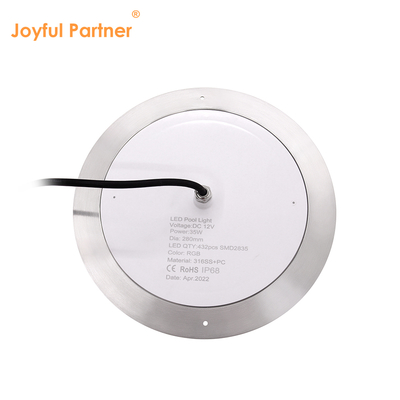 Đèn hồ bơi LED PAR56 IP68 đổi màu RGB 12VDC AC 35W DIA 280mm SMD2835 432 chiếc Với bao bì màu