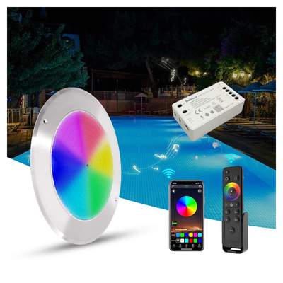 Đèn hồ bơi LED PAR56 IP68 đổi màu RGB 12VDC AC 35W DIA 280mm SMD2835 432 chiếc Với bao bì màu