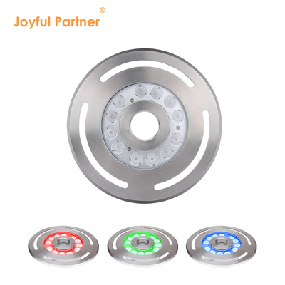Ánh sáng suối dưới nước LED IP68 12W 24W 36W Đám ấm trắng xanh RGB Stainless Steel 316L Với đường kính 285mm