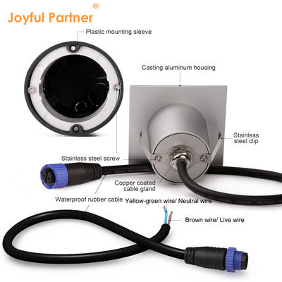 Đèn cầu thang LED tròn 1W 2W Thép nhôm lắp tường cho hành lang ngoài trời