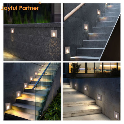 Đèn cầu thang LED tròn 1W 2W Thép nhôm lắp tường cho hành lang ngoài trời