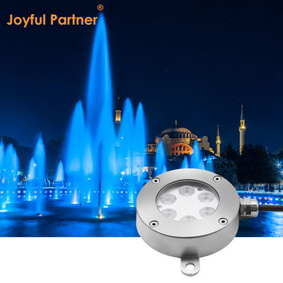 Joyful Partner 6W 9W 24V DMX Control Stainless Steel IP68 Ánh sáng đài phun nước RGB