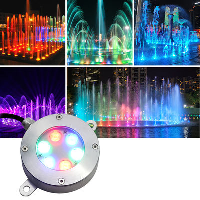 Joyful Partner 6W 9W 24V DMX Control Stainless Steel IP68 Ánh sáng đài phun nước RGB