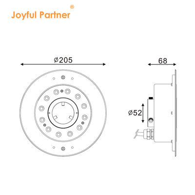 RGB màu đài phun đèn LED được sử dụng rộng rãi vòi thép không gỉ 316 DC24 Volt với chứng chỉ CE