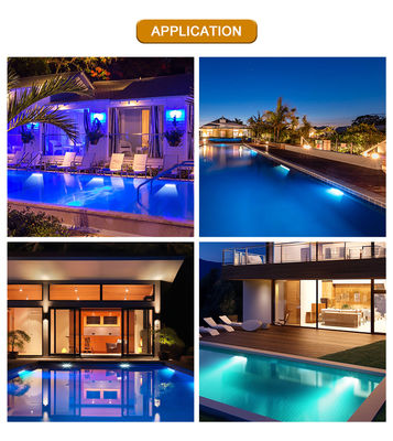 IP68 Ánh sáng dưới nước RGB Stainless Steel 316L 6 * 2W DC24V DMX 512 Điều khiển cho rèm nước