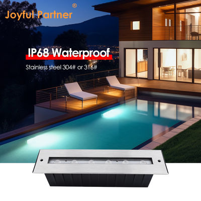 Linear Underwater Pool Light 316 Stainless Steel Warm White DC 24V For Water Gardens