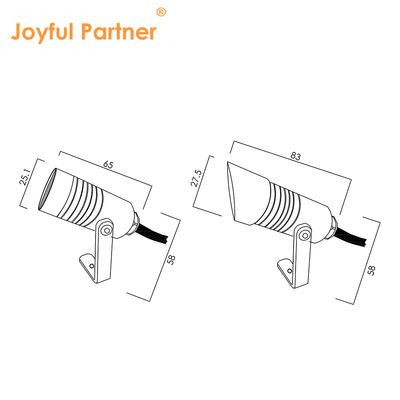 Đèn chiếu tường cảnh quan ngoài trời 1W IP65 DC24V Ánh sáng trắng ấm cho cây cối và tường