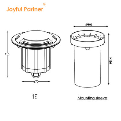Inground Walk Over Lighting 6W Side View CREE COB Low Voltage Warm White For Garden Pavement