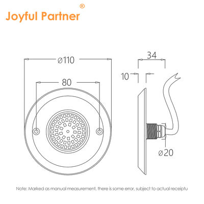 IP68 Đèn dưới nước PAR 56 Đèn hồ bơi 6W SMD2835 Kích thước 110 * 34MM Ultra Thin 10MM