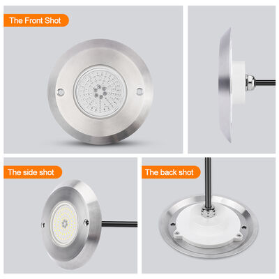 Đèn hồ bơi LED DC12V 42W Dày 10MM Tích hợp SMD 2835 RGB Thay đổi màu sắc Đổ đầy nhựa với Vật liệu thép không gỉ