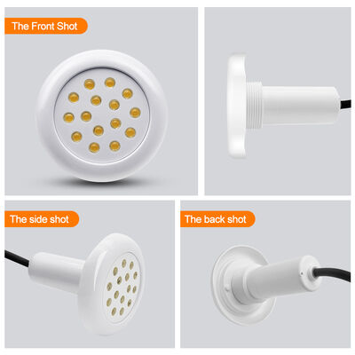 Đèn hồ bơi RGB IP68 Kiểm tra nước hoàn toàn dán 12V 25W Công nghệ chống rò rỉ vật liệu PC