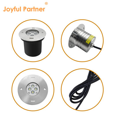 Đèn LED chiếu sáng dưới nước âm trần 4*2.5W RGB3in1 DMX 24 Volt IP68 Thân bằng thép không gỉ