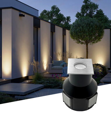 Đèn LED âm đất 3W RGB 3in1 DC24V Góc chiếu 60 độ Vỏ nhôm Chống nước