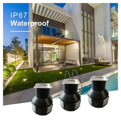 Đèn LED âm đất 3W RGB 3in1 DC24V Góc chiếu 60 độ Vỏ nhôm Chống nước