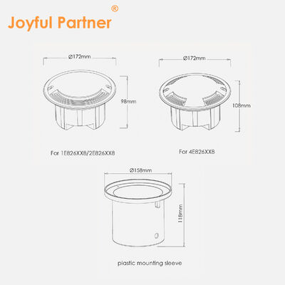 Drive Over light 1/2/4-Side Side-Emitting 8W CREE COB LED Durable Aluminum Housing for Outdoor Sidewalk Use