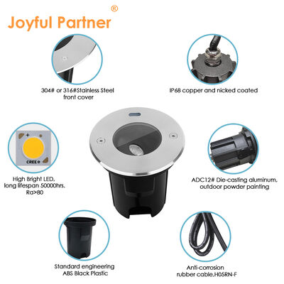 Joyful Partner In-Ground Light COB Factory Tùy chỉnh IP67 Hỗ trợ chống nước Đem AC100-240V