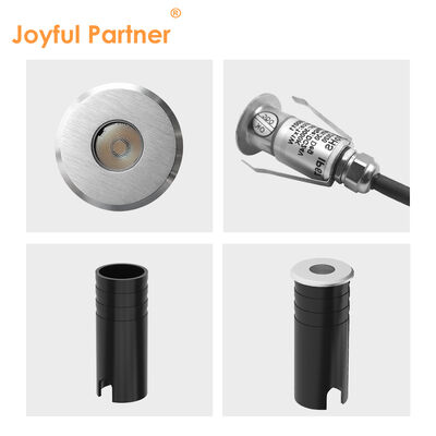 Đèn đèn LED 316 Stainless Steel Cover Đèn nhôm thân kính nóng IP67 1W Đen ấm 3000K