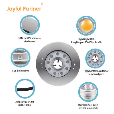 Ánh sáng đài phun nước LED IP68 chống nước DC12V 9W 18W tùy chỉnh RGBW cho hồ spa