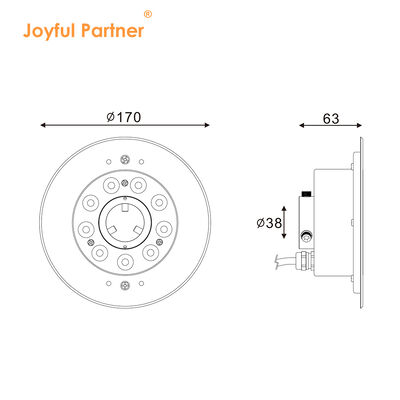 Ánh sáng đài phun nước LED IP68 chống nước DC12V 9W 18W tùy chỉnh RGBW cho hồ spa