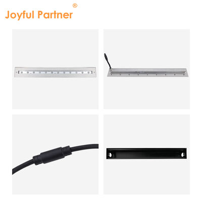 Ánh sáng tuyến tính dưới nước DC12V 316 thép không gỉ DMX 512 RGB 12W 24W 628MM Chiều dài cho thác nước