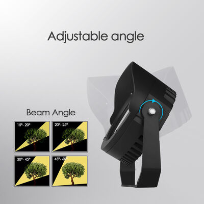 Đèn đèn sân vườn LED 36W Thiết lập trong DMX512 Driver DC24V RGB3in1 Đen ngoài trời bột lớp phủ nhà kính 160MM