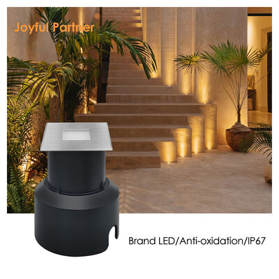 Đèn dưới lòng đất LED 3W hình vuông 304 hoặc 316 thép không gỉ 45 * 45MM khung nhôm Die Cast Body