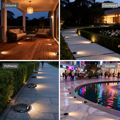 IP65 xếp hạng 1W đèn LED dưới lòng đất Đèn sàn ngoài trời Đèn lối đi 12V Đèn trên mặt đất để sử dụng trên đường